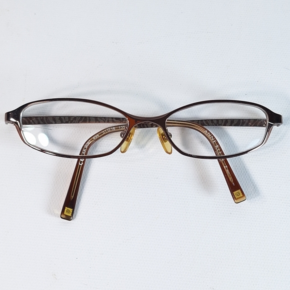 Anne Klein NY Bronze Brown Metal Eyeglasses Oval Frame AK9087 494 51 16 135 - Picture 7 of 9